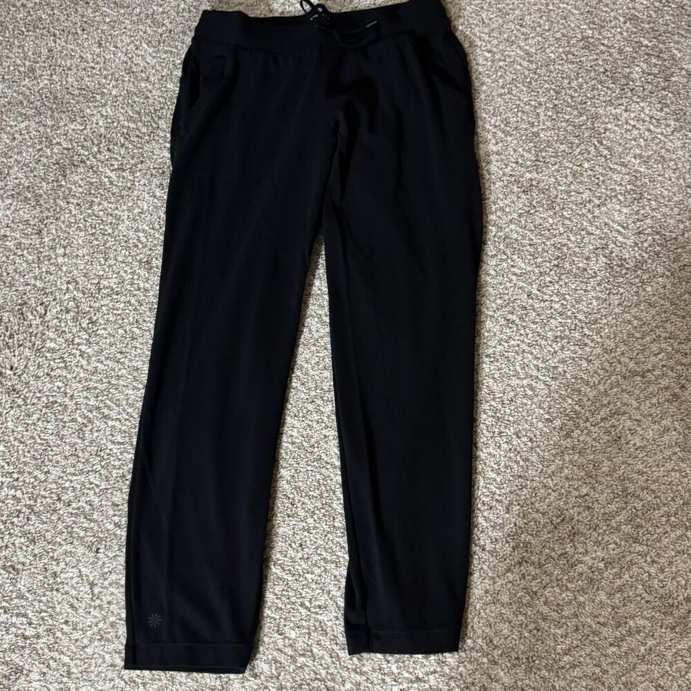 Athleta Jogger Pants Womens S Black Drawstring Stretch Pockets Athletic Travel